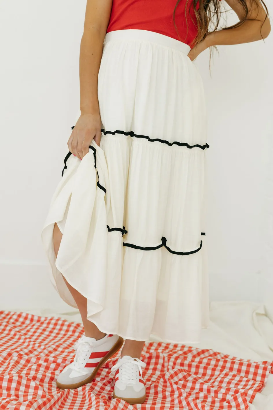Polagram Cierra Skirt-Ivory Neutral Clearance