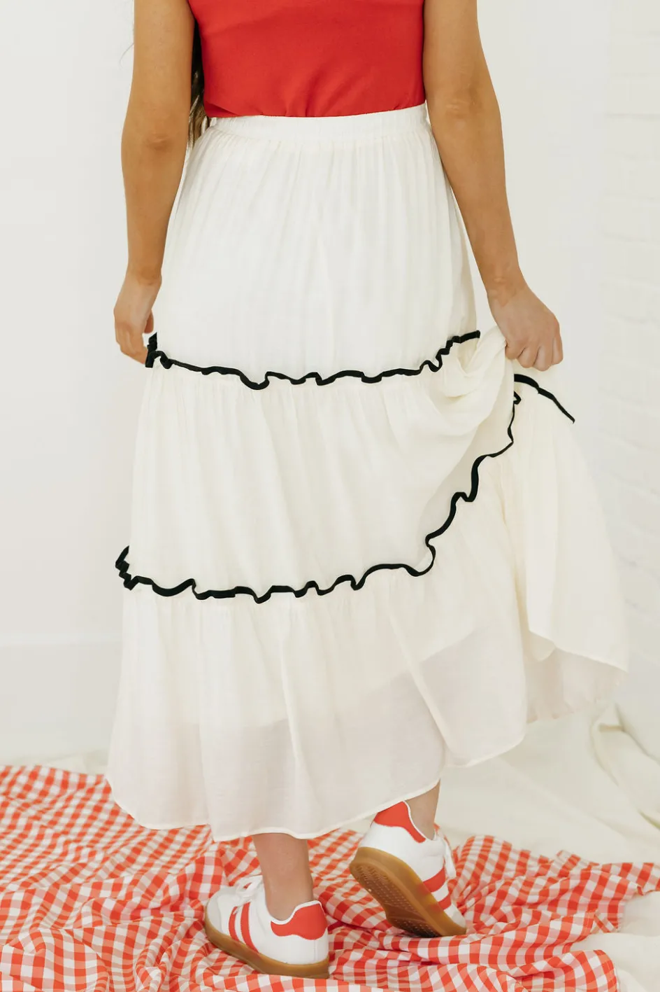 Polagram Cierra Skirt-Ivory Neutral Clearance