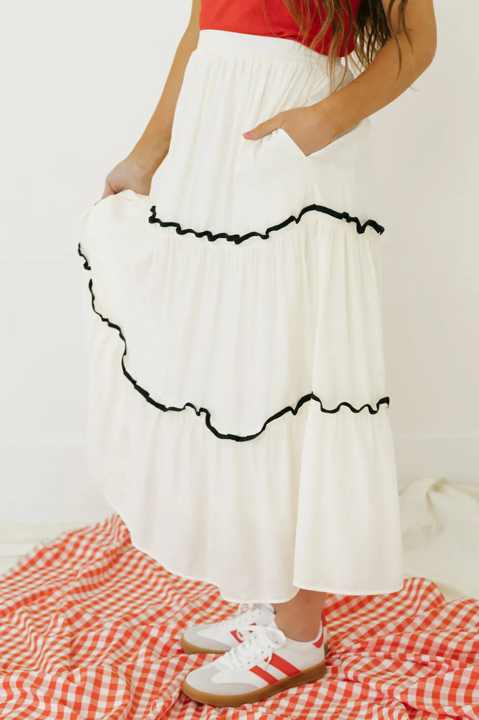 Polagram Cierra Skirt-Ivory Neutral Clearance