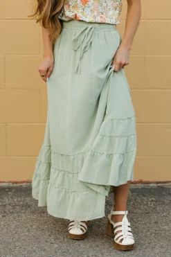 Camellia Clover Skirt-Sage Green New