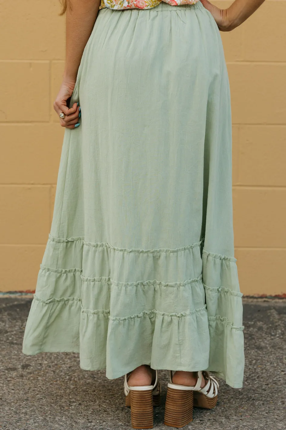 Camellia Clover Skirt-Sage Green New