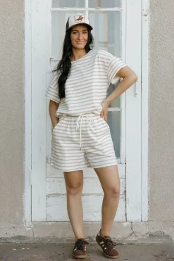 Polagram Corrie Top-Ivory/Taupe Neutral Discount