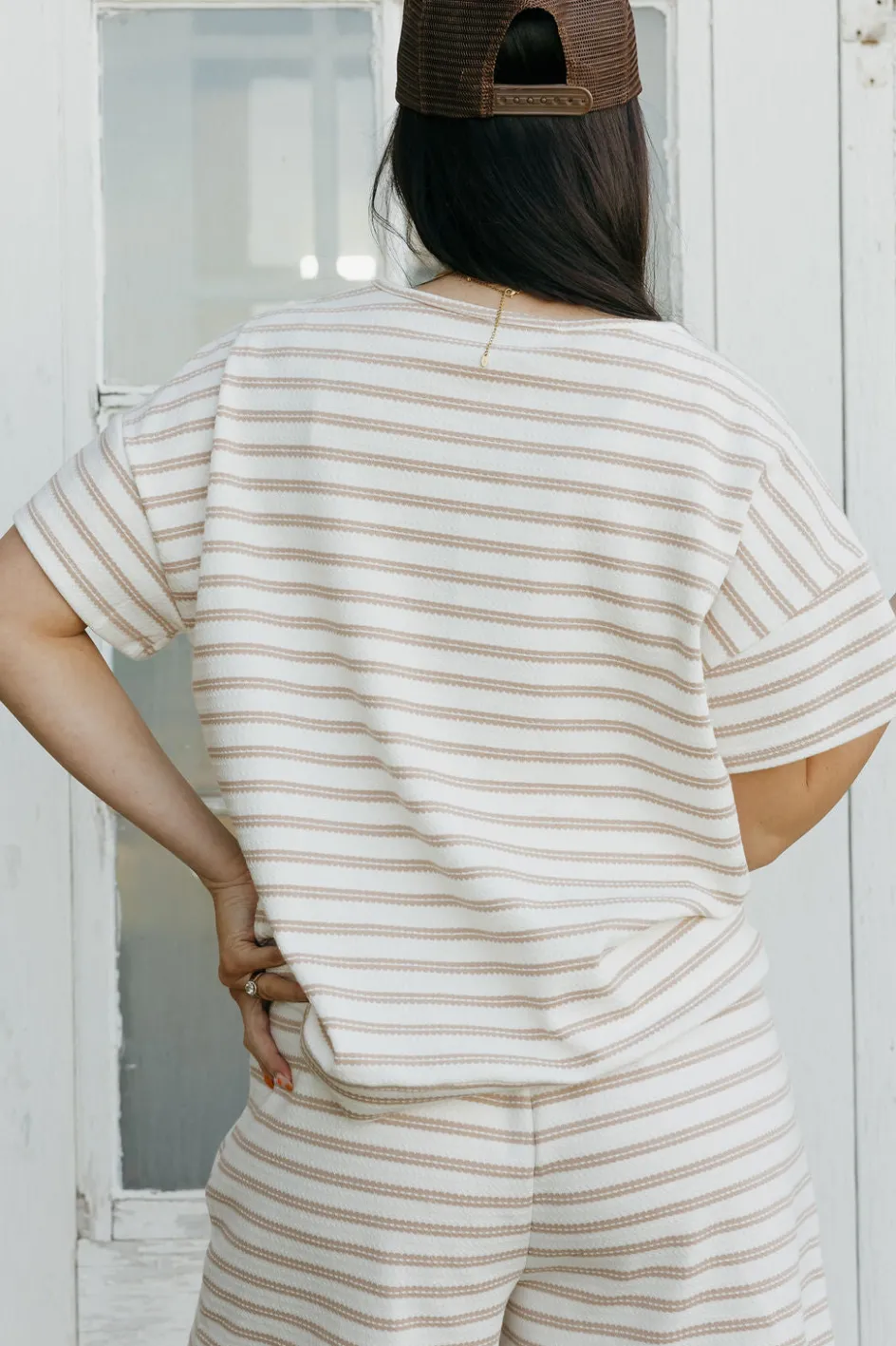 Polagram Corrie Top-Ivory/Taupe Neutral Discount