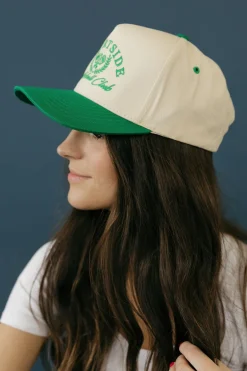 Fashion City Courtside Pickleball Club Trucker Hat- Cream/Green Online