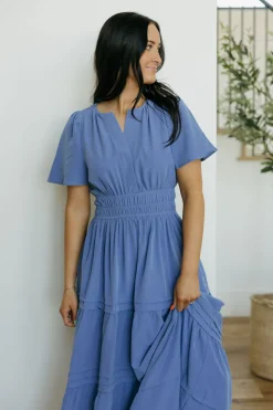 UpMost Daniela Dress-Dusty Blue New