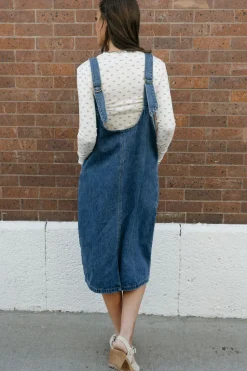 Tea N Rose Daria Dress-Indigo Blue Best