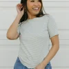 Dongguan Huoyoung Apparel Co Delaney Top-Sage Stripe Green Sale
