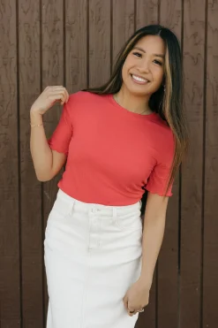Dongguan Huoyoung Apparel Co Delaney Top-Watermelon Red Hot