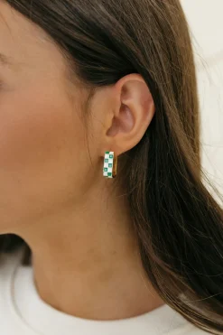Ali Express Donnie Earrings- Green/White Online