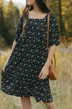Dongguan Huoyoung Apparel Co Downtown Memories Dress- Floral Black New
