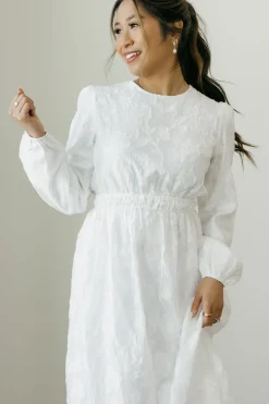 Tea N Rose Elisabeth Dress-Pure White Clearance