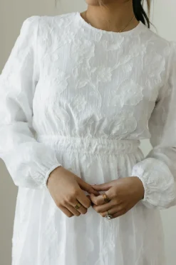 Tea N Rose Elisabeth Dress-Pure White Clearance
