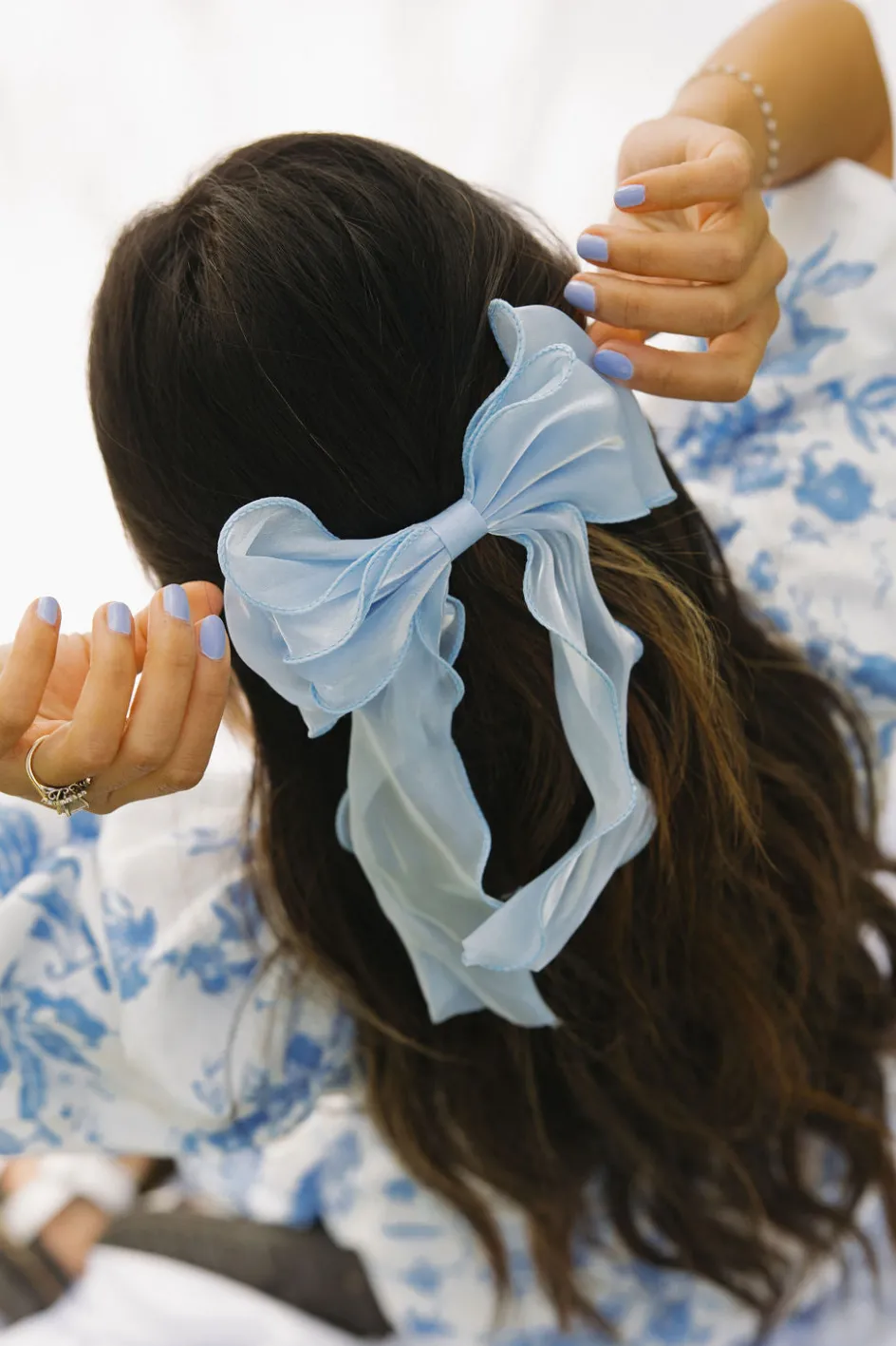 Ali Express Enchanting Bow Blue/Peach/Champagne/Blush/Ivory Fashion