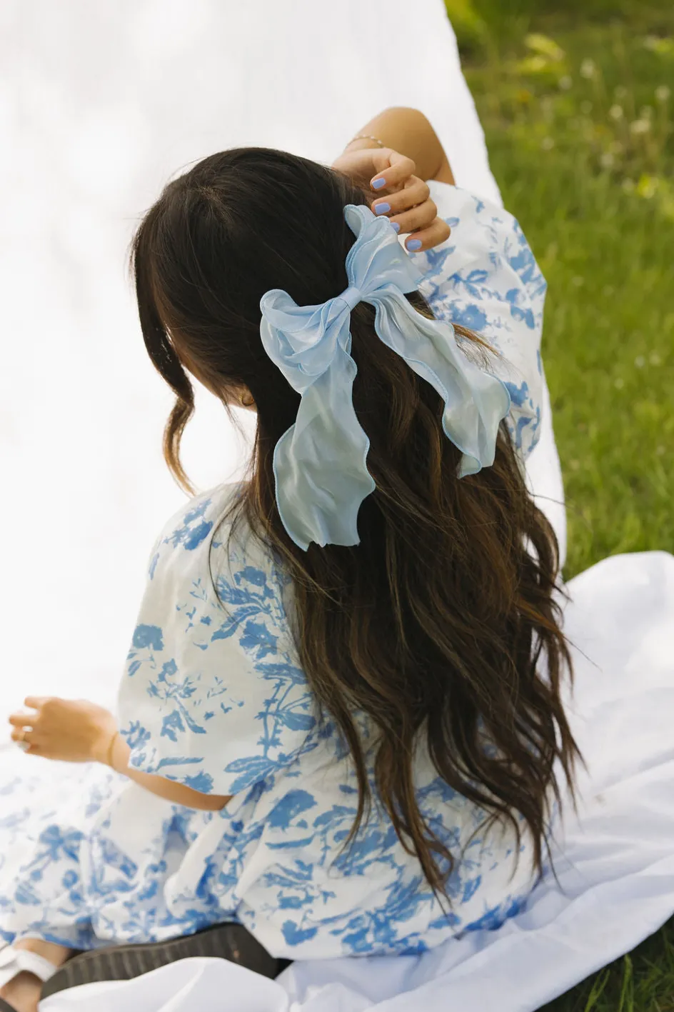 Ali Express Enchanting Bow Blue/Peach/Champagne/Blush/Ivory Fashion