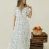 Dongguan Huoyoung Apparel Co Evie Dress-Ivory/Blue White Clearance