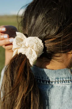 Ali Express Eyelet Scrunchie Cream Sale