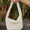 Ali Express Farris Quilted Shoulder Bag Cream/Black/Mint Discount