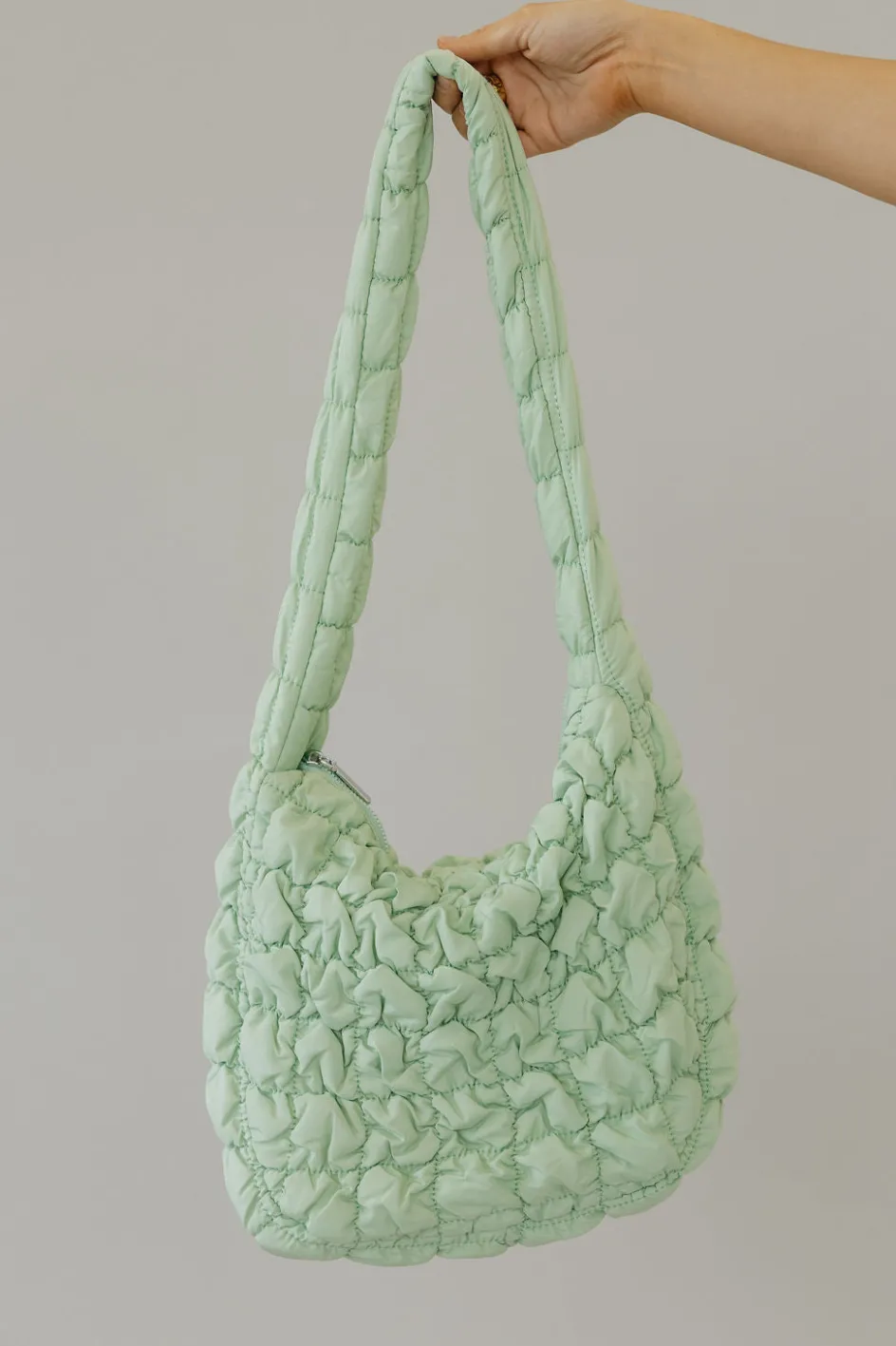 Ali Express Farris Quilted Shoulder Bag Cream/Black/Mint Discount