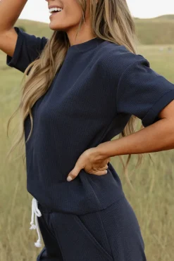 Dongguan Huoyoung Apparel Co Fitz Top-Navy Blue Discount
