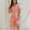 Dongguan Huoyoung Apparel Co Forever Yours Dress-Peach Multi Pink Fashion