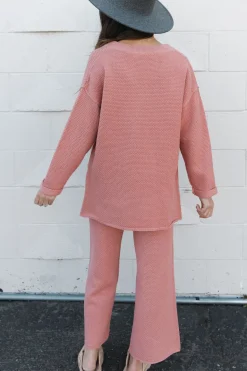 Free People Hailee Sweater Set-Rosie Pink New