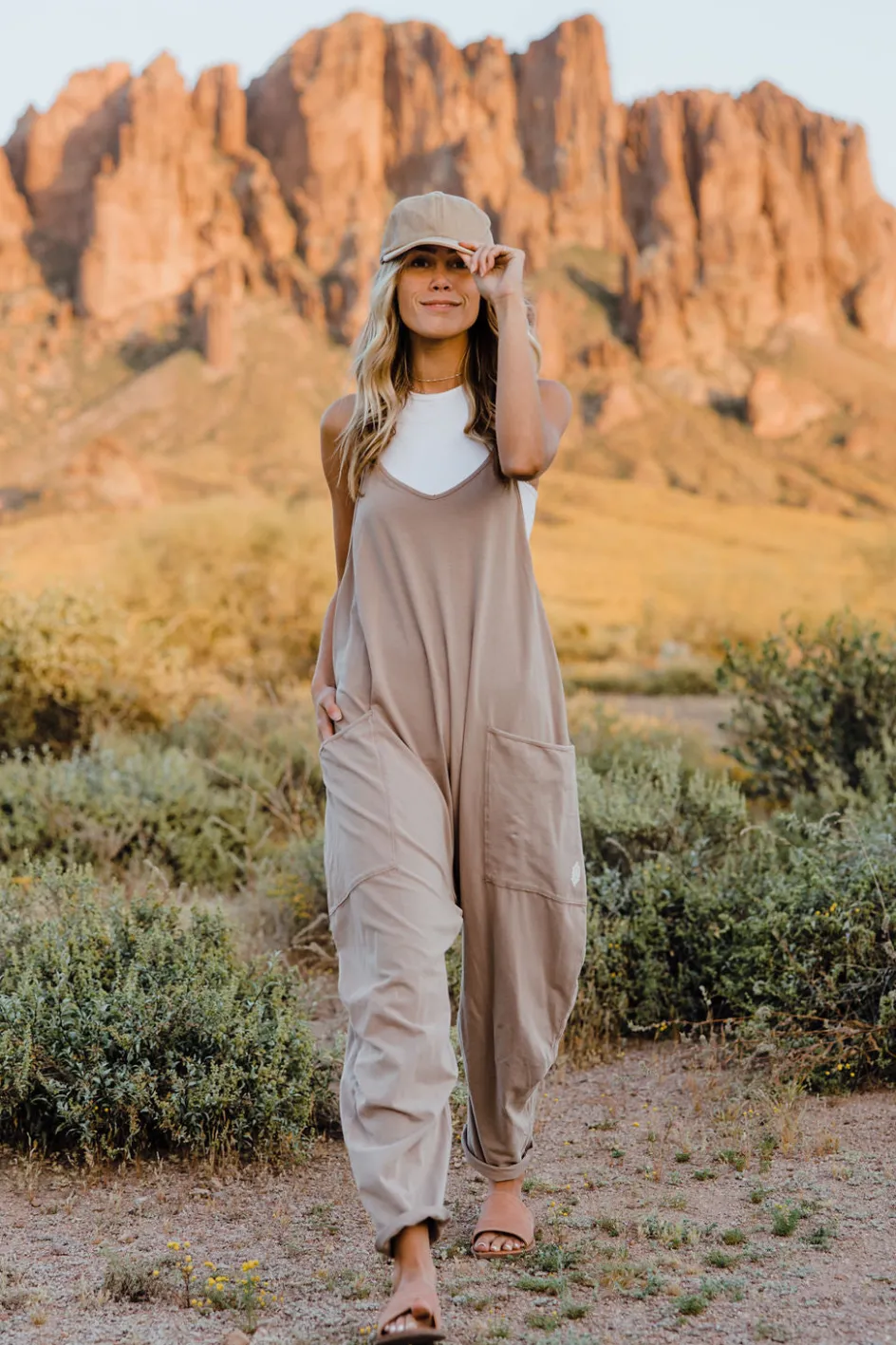 Free People Hot Shot Onesie-Mocha Latte Outlet