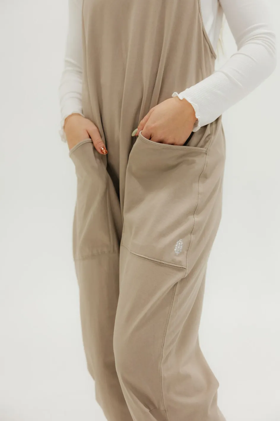 Free People Hot Shot Onesie-Mocha Latte Outlet