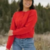 Ooh Fashion Gia Cardigan- Red Clearance