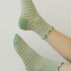 Ali Express Gingham Socks Rust/Green/SlateBlue/Grey/Black Fashion
