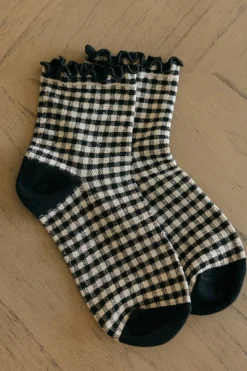 Ali Express Gingham Socks Rust/Green/SlateBlue/Grey/Black Fashion