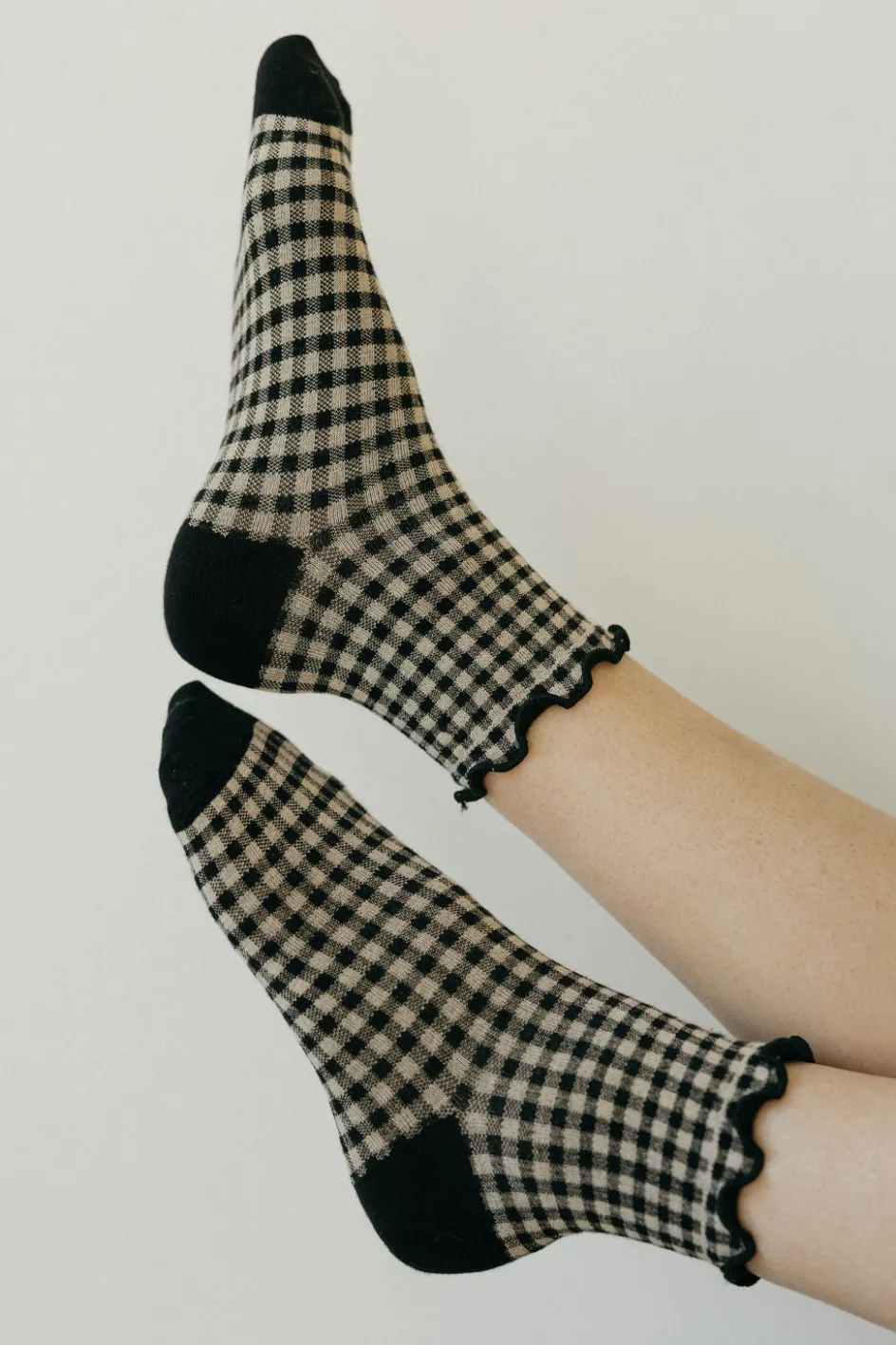 Ali Express Gingham Socks Rust/Green/SlateBlue/Grey/Black Fashion