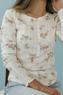 Dongguan Huoyoung Apparel Co Haisley Top-Ivory Floral Neutral Hot