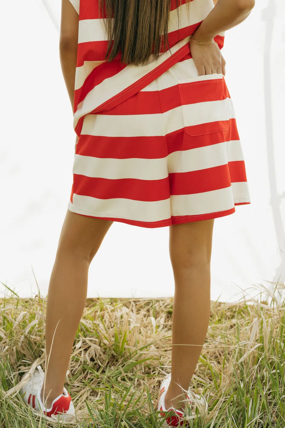 Polagram Halie Shorts-/Cream Red Outlet