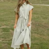 Polagram Harrison Dress-Beige/Black Neutral New