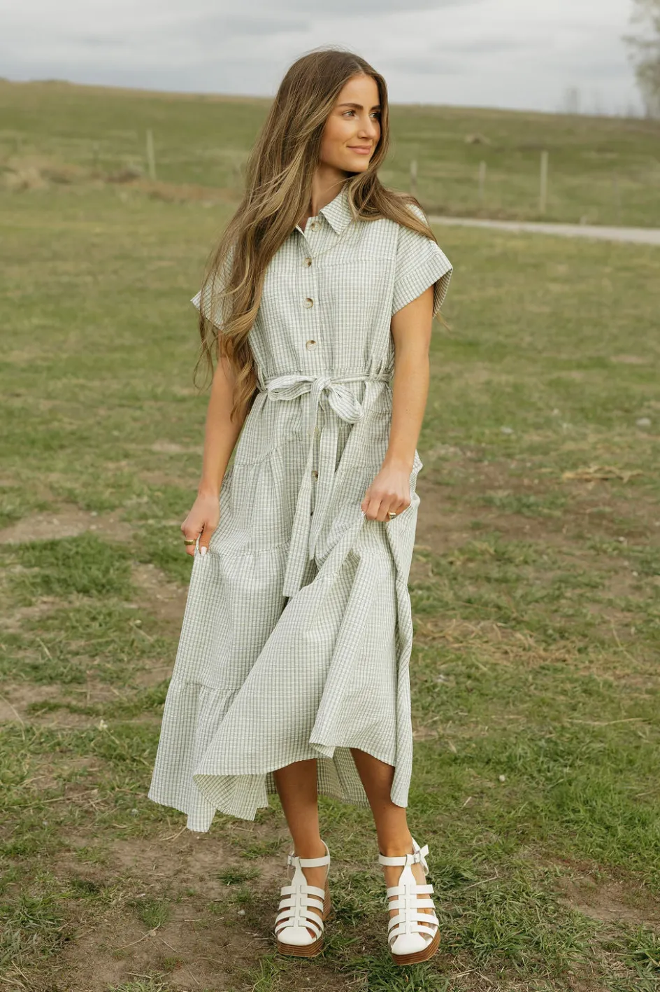 Polagram Harrison Dress-Beige/Black Neutral New