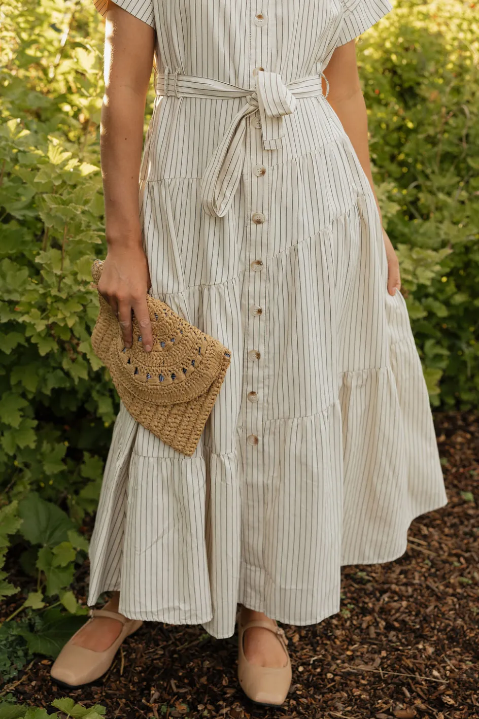 Polagram Harrison Dress-Cream/Black White Sale