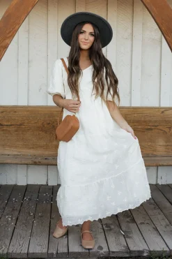 Polagram Hartley Dress-Cream White Outlet