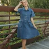 Polagram Hayes Dress-Denim New