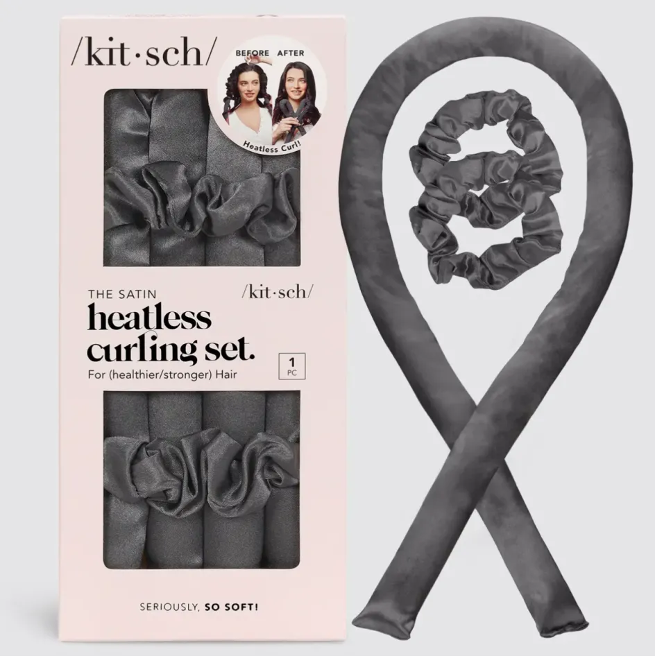 Kitsch Heatless Curling Set-Charcoal New