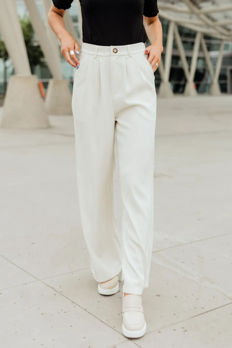 Aaron & Amber Helena Pants-Off White Best