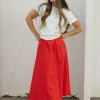 Aemi & Co. Hilaree Skirt- Red New