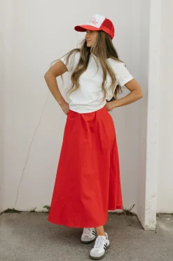 Aemi & Co. Hilaree Skirt- Red New