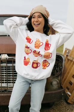 Sweet Claire Hot Chocolate Pullover-Cream White Outlet
