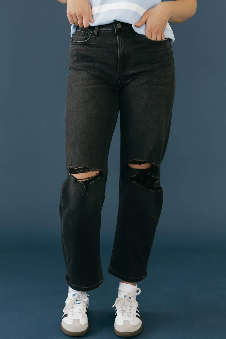 Vervet Jayli Denim-Washed Black Outlet