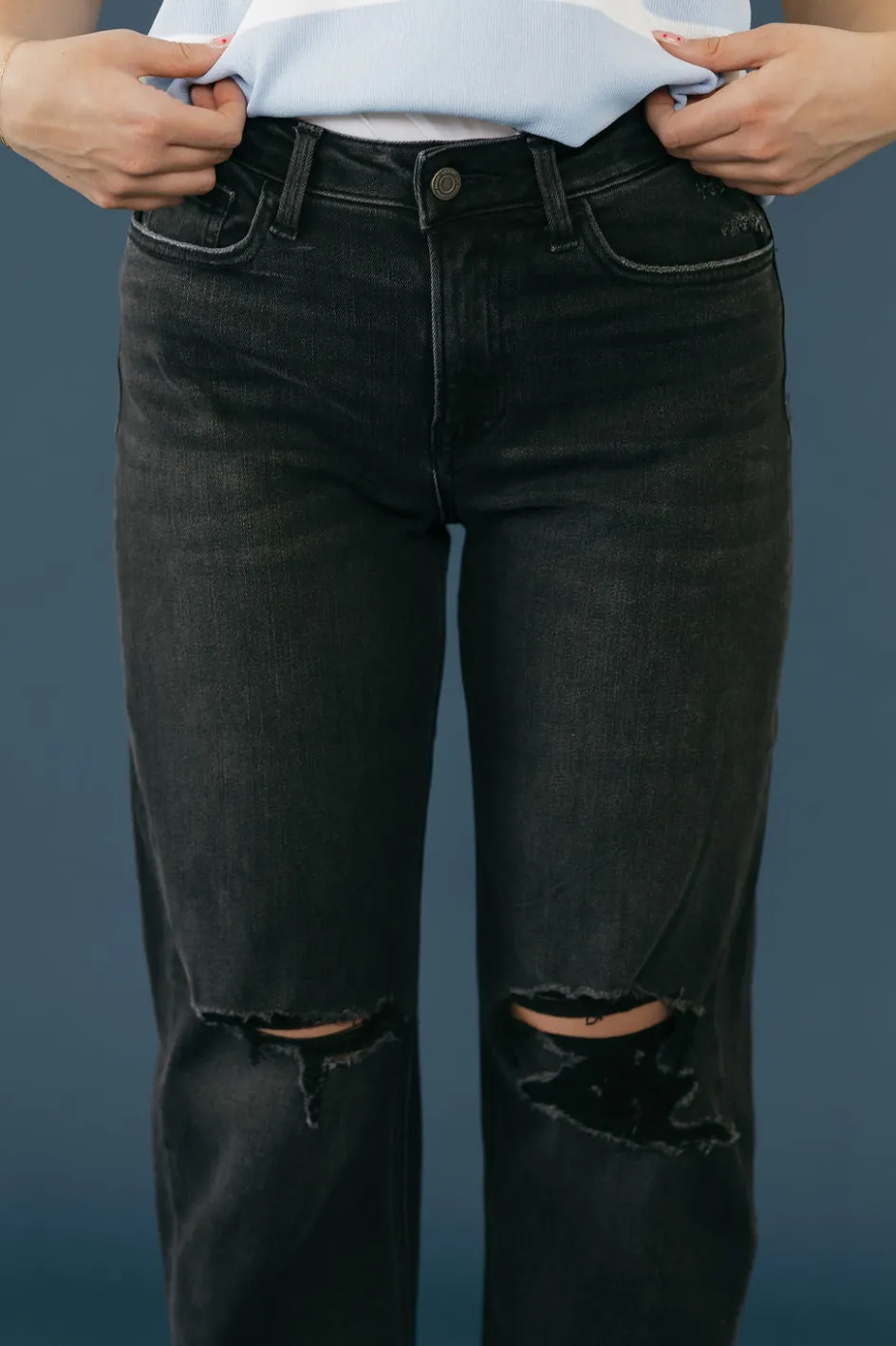Vervet Jayli Denim-Washed Black Outlet