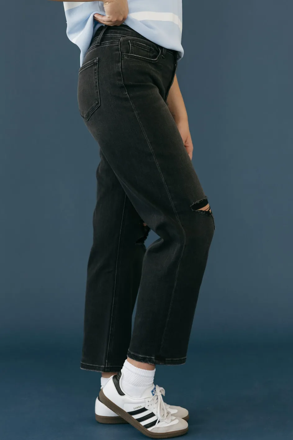 Vervet Jayli Denim-Washed Black Outlet