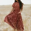 Polagram Jeanna Dress-Sienna Red Discount