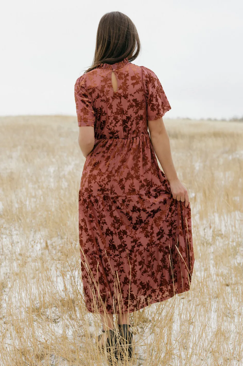 Polagram Jeanna Dress-Sienna Red Discount