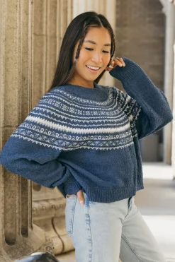 Polagram Jessa Sweater- Blue Hot