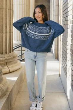 Polagram Jessa Sweater- Blue Hot